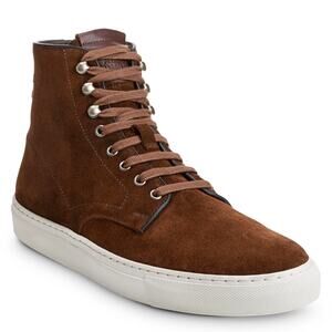Allen Edmonds Higgins Mill Snuff Suede Brown High Top Sneakers